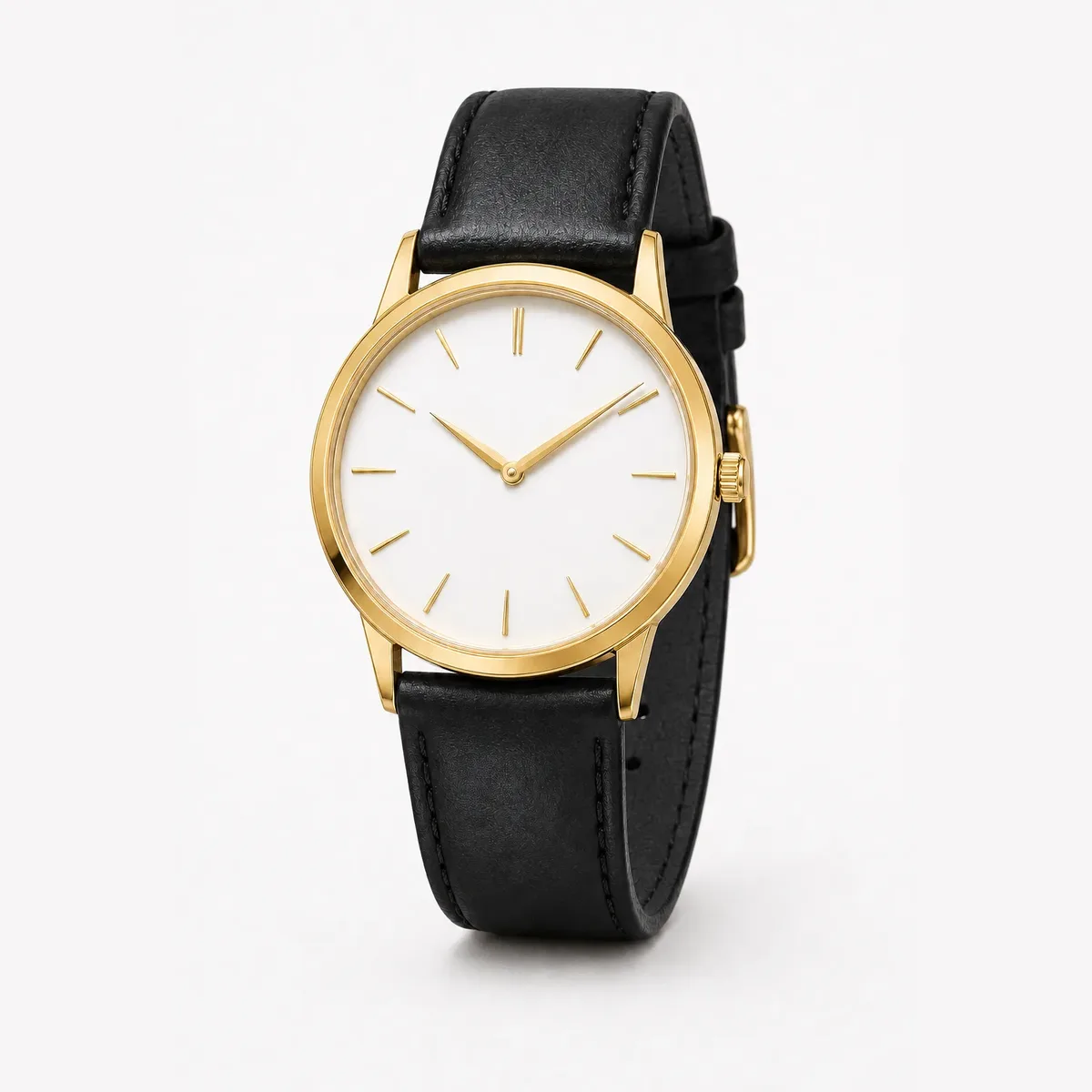 Dress-Watch Lederband schwarz