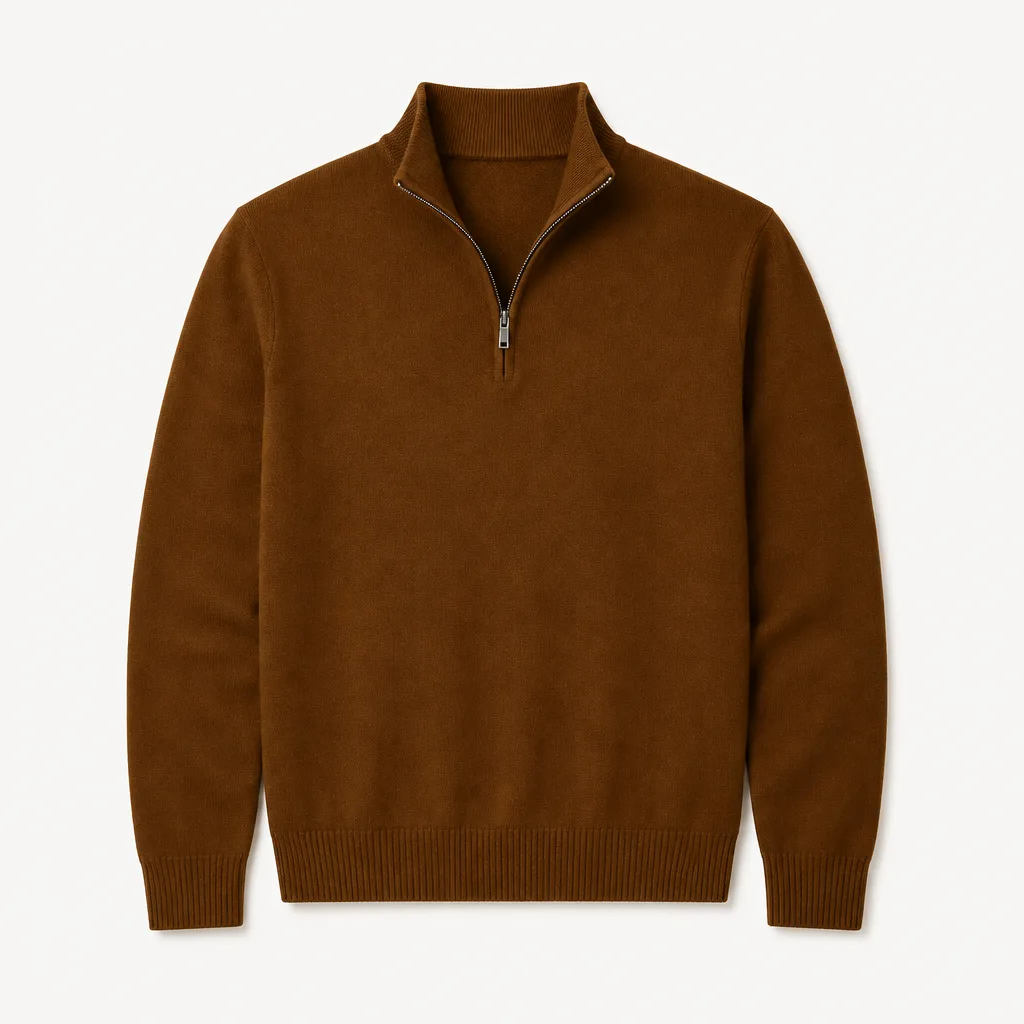 Half-Zip Pullover Feinstrick