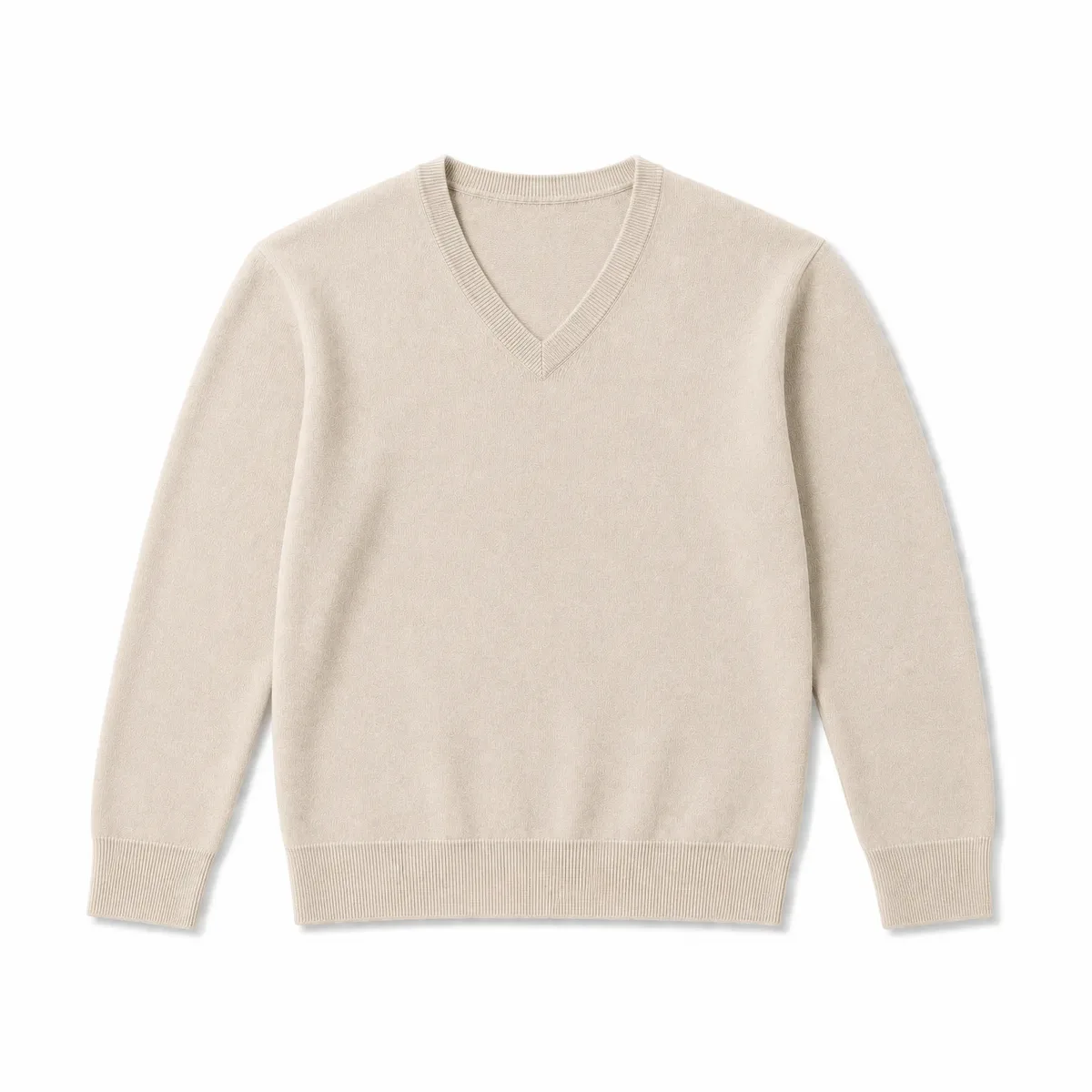 V-Neck-Pullover Feinstrick